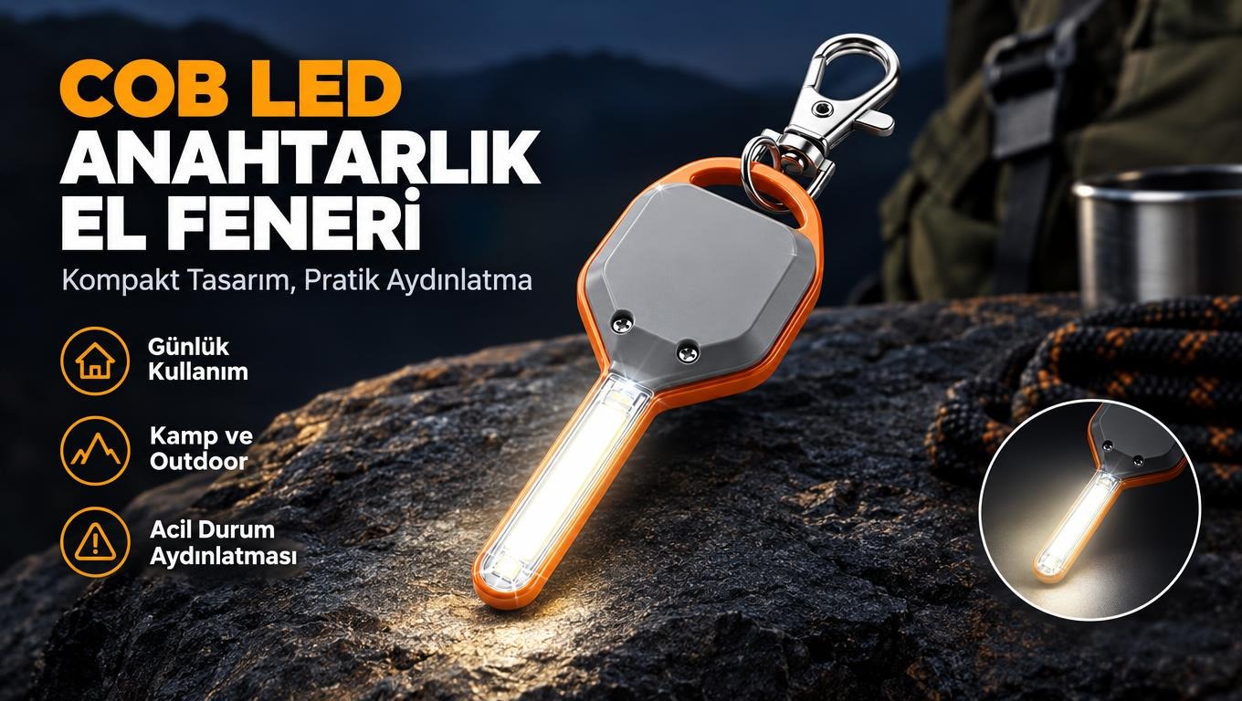 Anahtarlık El Feneri Nedir? COB LED Taşınabilir Fener ile Kamp ve Acil Durum Aydınlatması