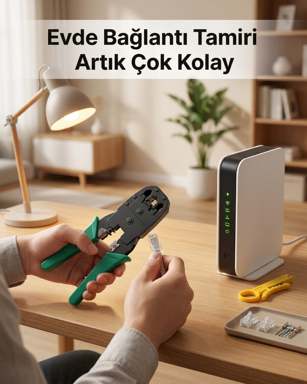 Profesyonel RJ45 RJ11 RJ9 Network Pensesi | CAT5 CAT6 Ethernet Kablo Sıkma, Kesme ve Soyma Aparatı - görsel 3
