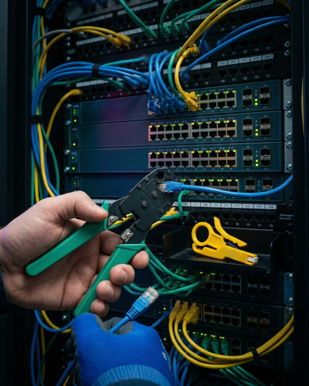 Profesyonel RJ45 RJ11 RJ9 Network Pensesi | CAT5 CAT6 Ethernet Kablo Sıkma, Kesme ve Soyma Aparatı - görsel 6