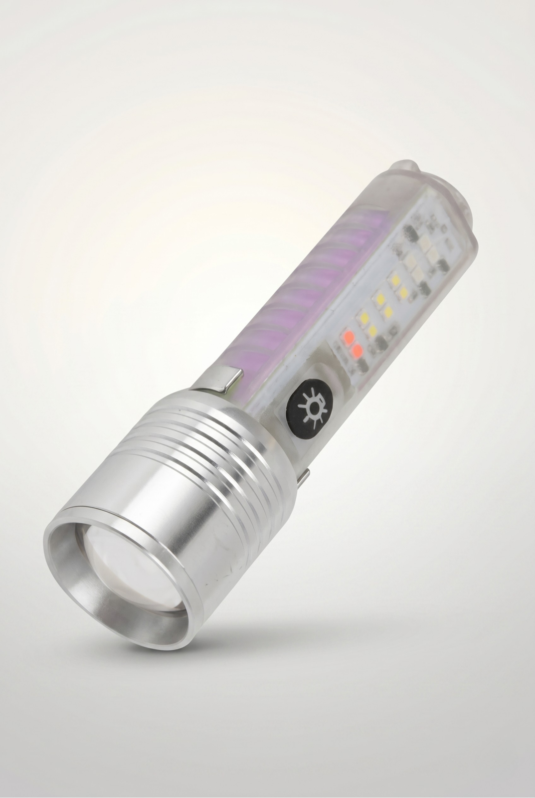 USB Şarjlı El Feneri 2000 Lümen Zoomlu Mıknatıslı UV Işıklı Type-C Şarjlı Güçlü LED Fener