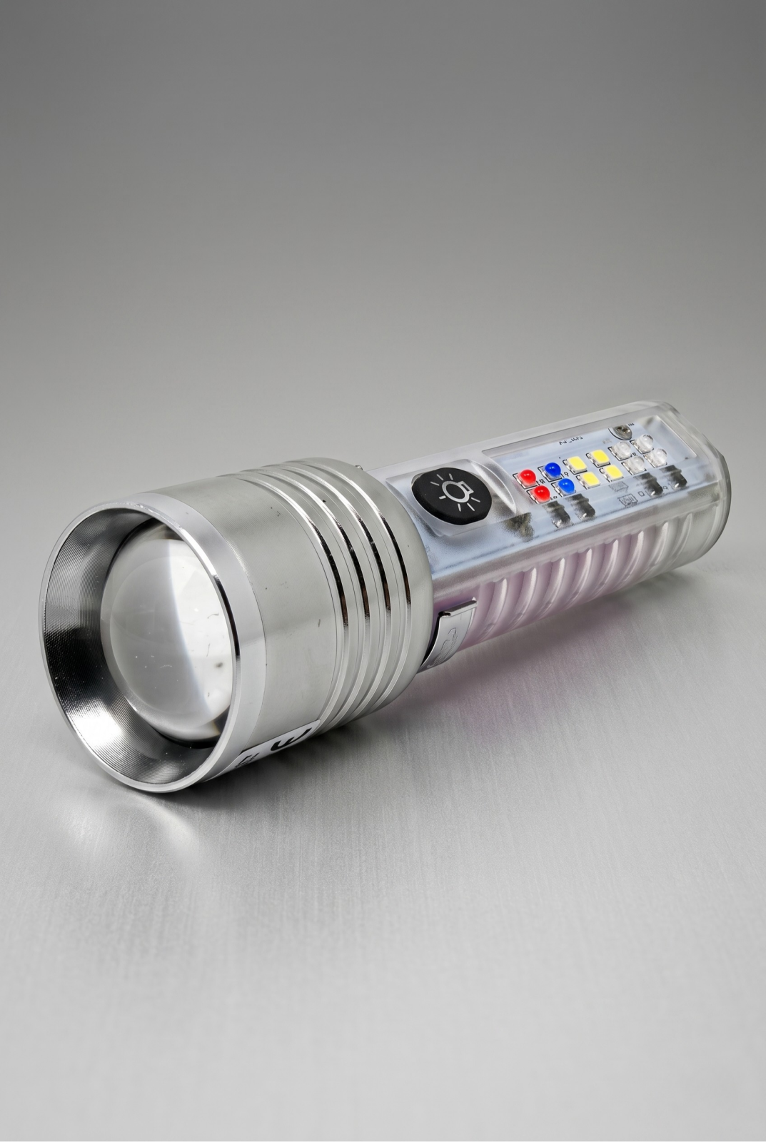 USB Şarjlı El Feneri 2000 Lümen Zoomlu Mıknatıslı UV Işıklı Type-C Şarjlı Güçlü LED Fener - görsel 3