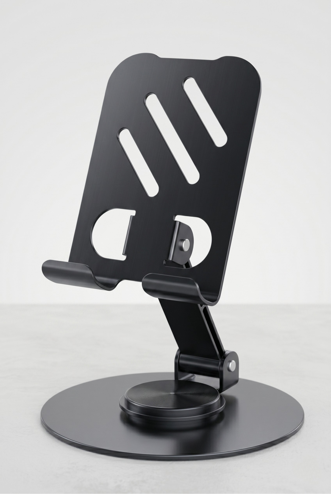 Ayarlanabilir Metal Telefon ve Tablet Tutucu Stand Siyah – Katlanabilir Masaüstü Telefon Standı Universal Uyumlu - görsel 3