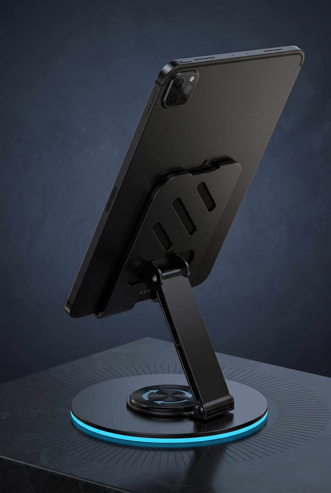 Ayarlanabilir Metal Telefon ve Tablet Tutucu Stand Siyah – Katlanabilir Masaüstü Telefon Standı Universal Uyumlu - görsel 5