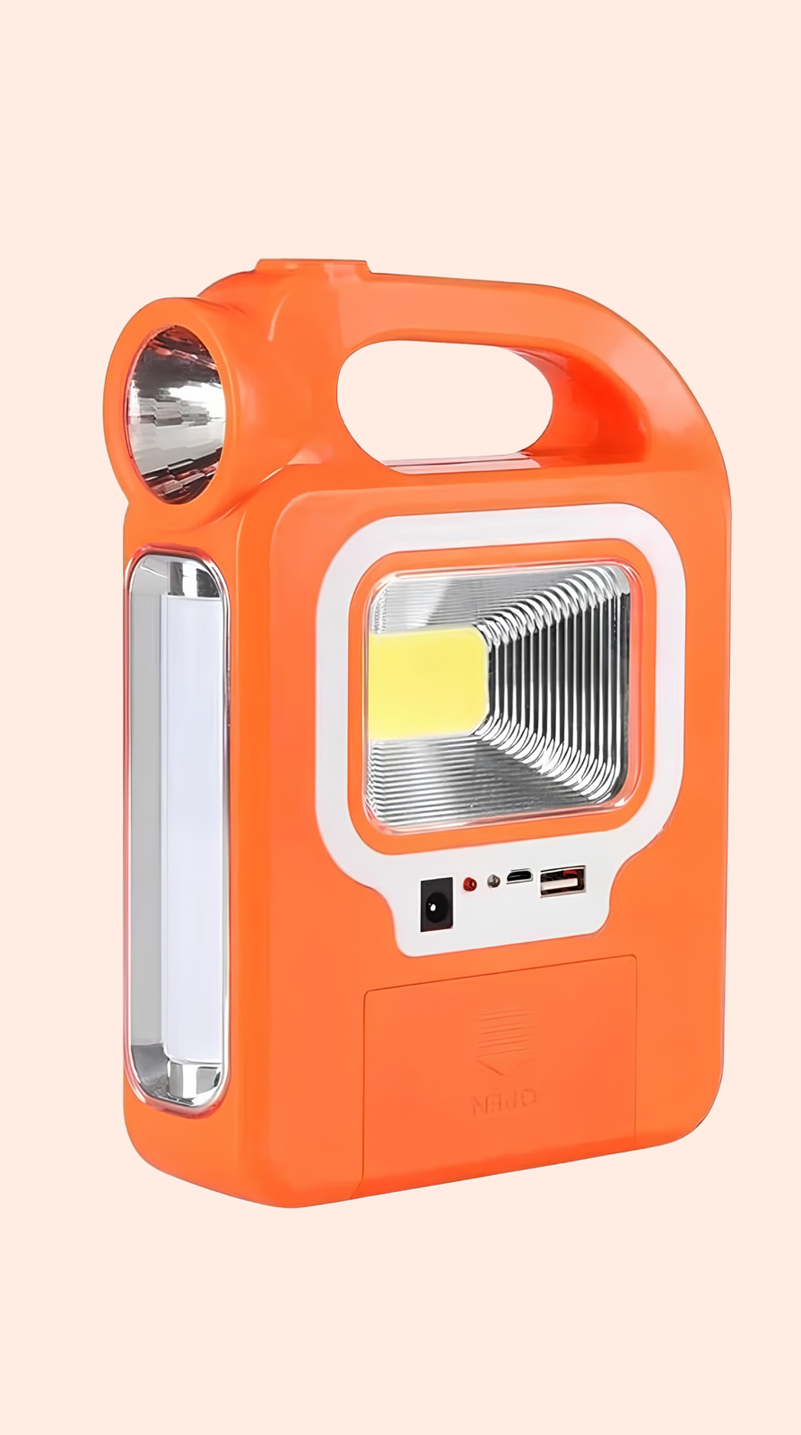 Solar Şarjlı Kamp Feneri – 2x18650 Pilli 3 Modlu El Feneri Telefon Şarj Özellikli Çadır Lambası