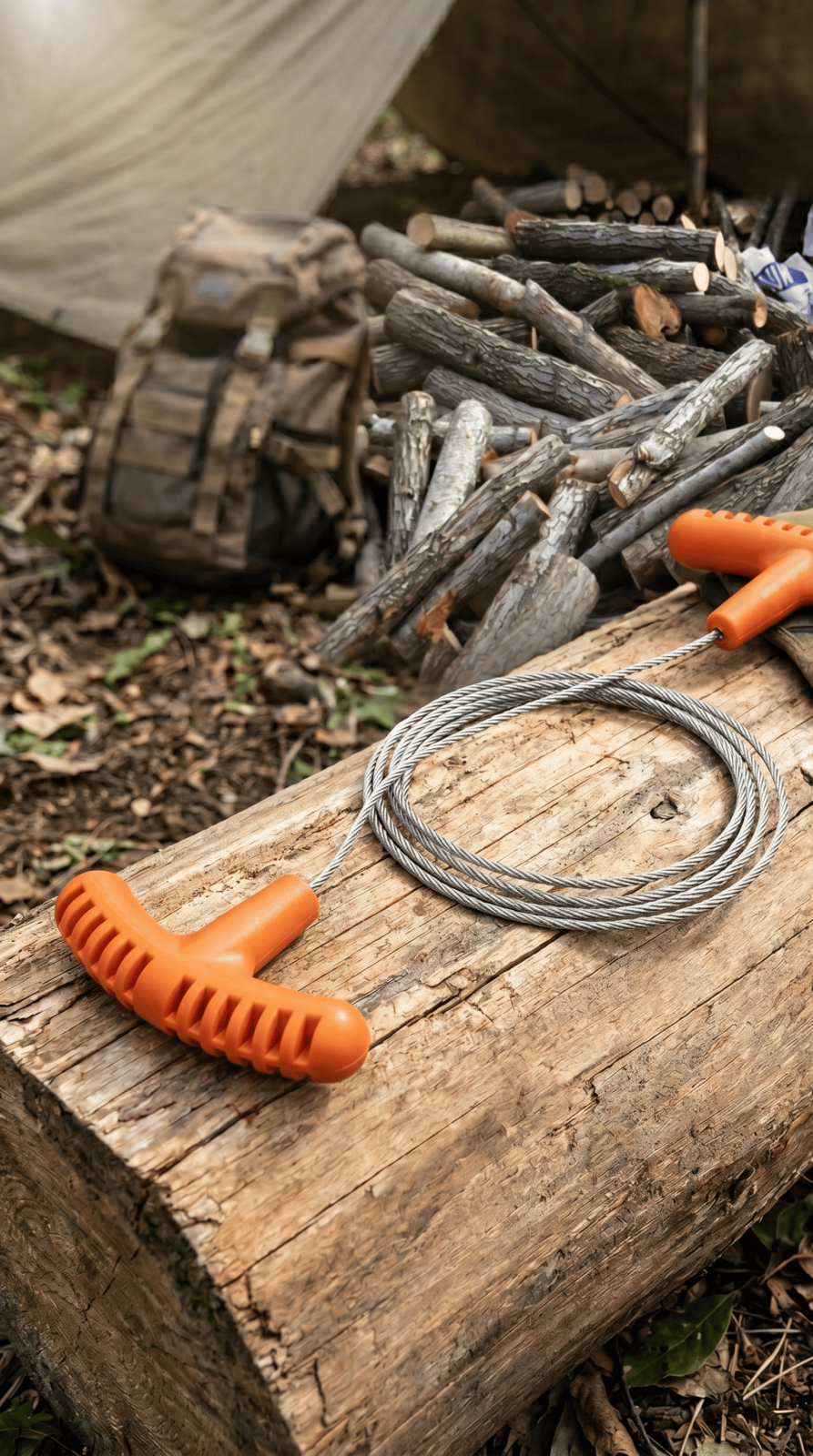 Taşınabilir Tel Testere Kamp Survival Cep Testeresi Paslanmaz Çelik Odun Ahşap Ağaç Plastik Kesici Outdoor El Aleti - görsel 2