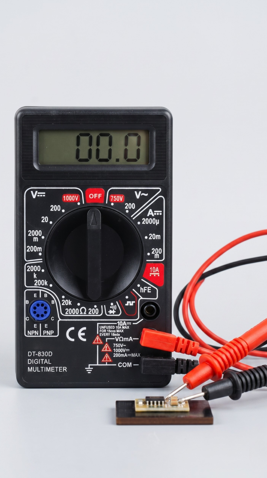 DT830D Dijital Multimetre Avometre Voltaj Akım Direnç Ölçer Elektrik Elektronik Ölçü Aleti Diyot Test Cihazı