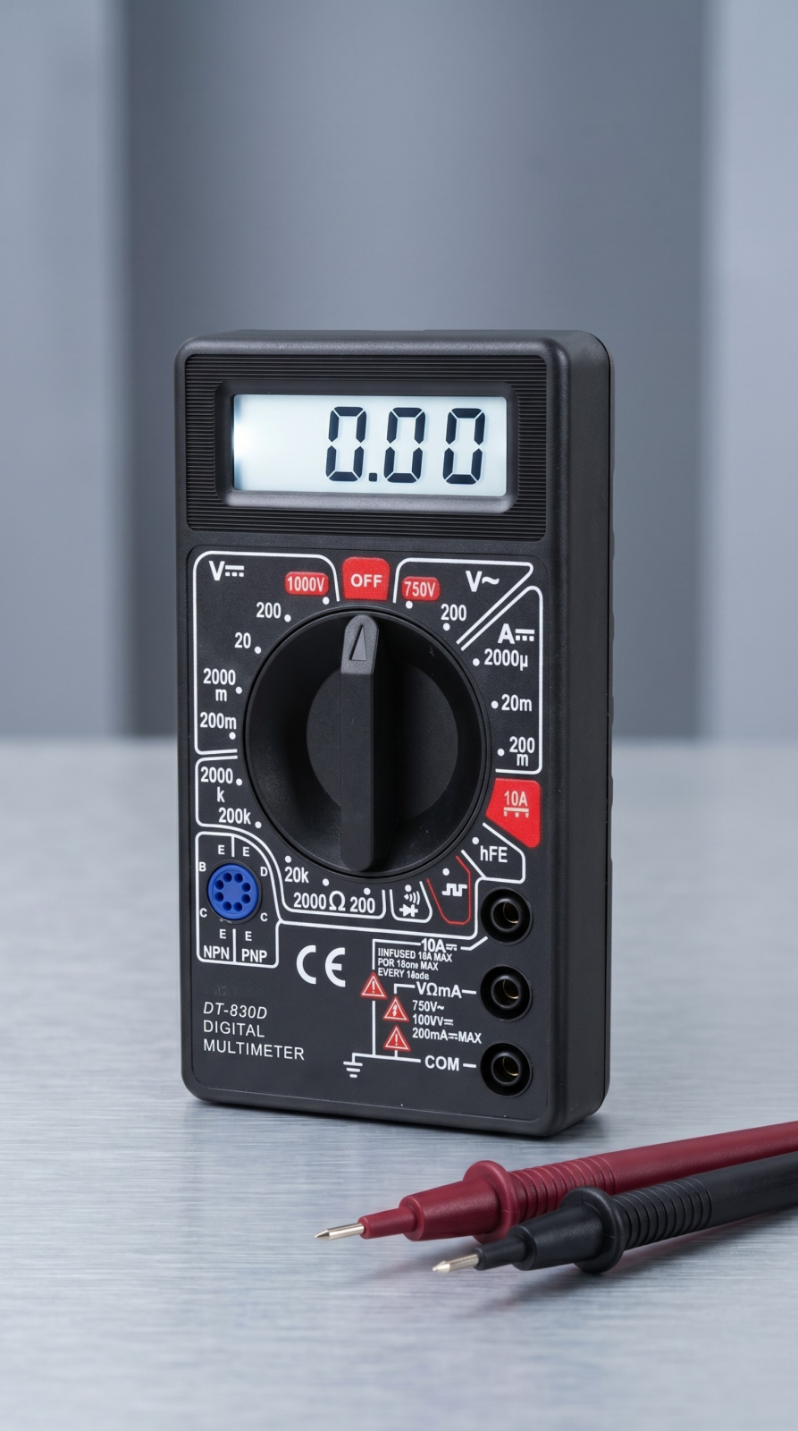 DT830D Dijital Multimetre Avometre Voltaj Akım Direnç Ölçer Elektrik Elektronik Ölçü Aleti Diyot Test Cihazı - görsel 2