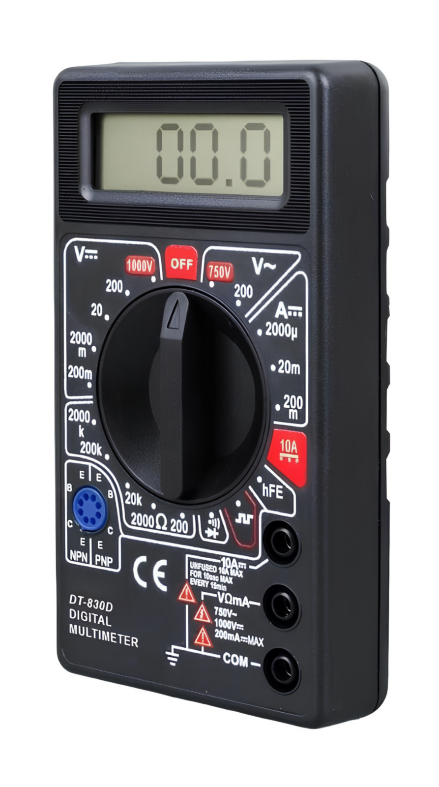 DT830D Dijital Multimetre Avometre Voltaj Akım Direnç Ölçer Elektrik Elektronik Ölçü Aleti Diyot Test Cihazı - görsel 3