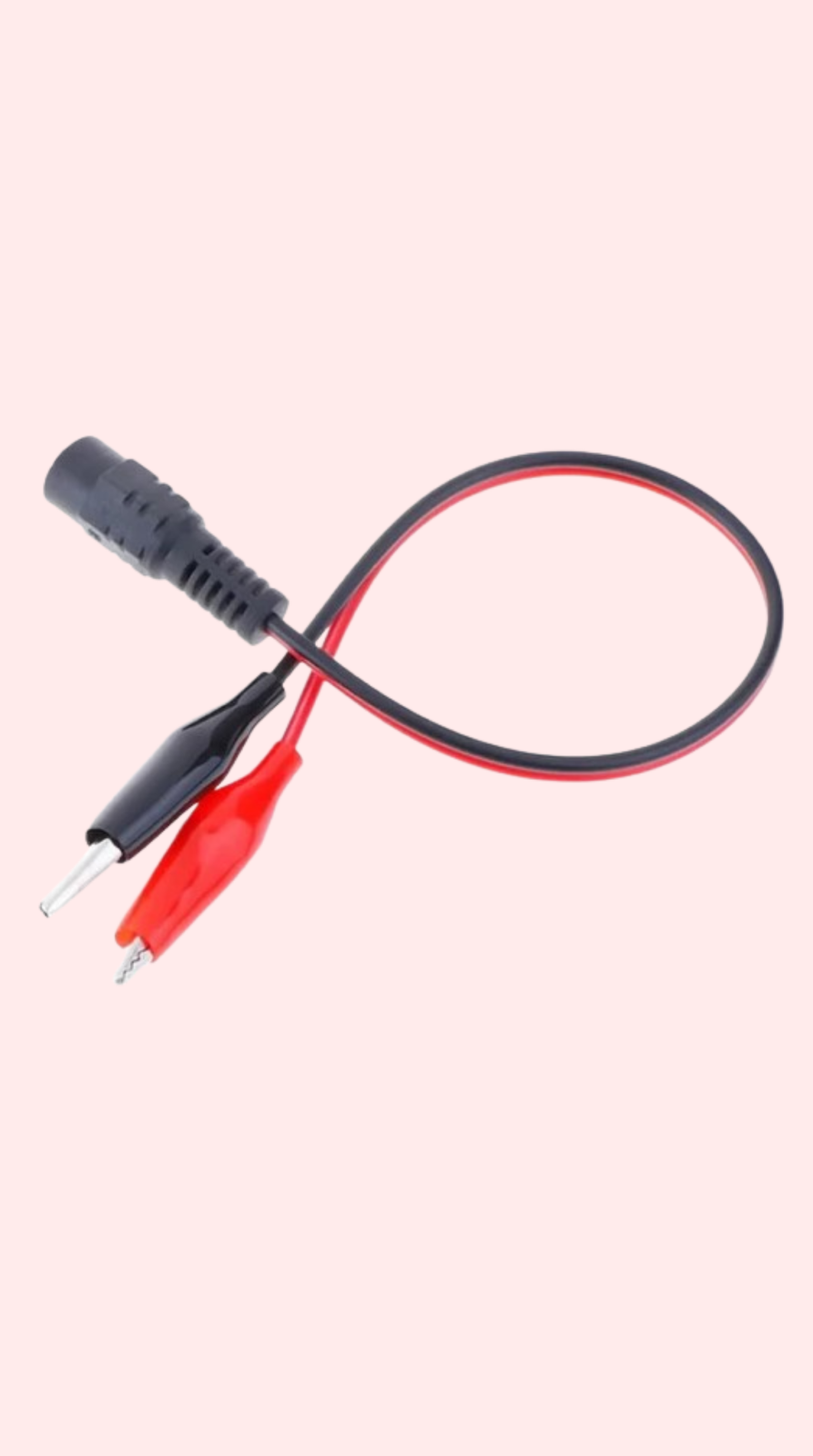 2.1mm DC Dişi Adaptör – Krokodil Timsah Kablo Güç Çevirici Test Kablosu (Kırmızı/Siyah)