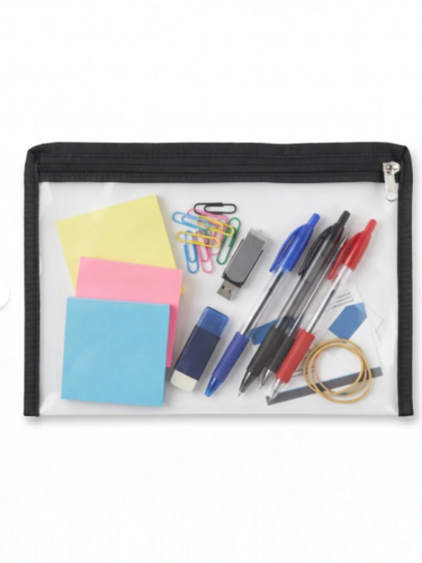 Şeffaf Fermuarlı Organizer Çanta 20x30 cm Çok Amaçlı Valiz Seyahat Makyaj Kozmetik Düzenleyici