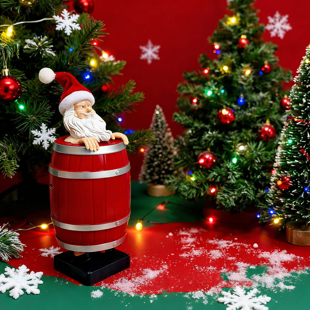 Eğlenceli Noel Baba Figürlü Sigara Kutusu – Otomatik Açılır Dekoratif Tasarım