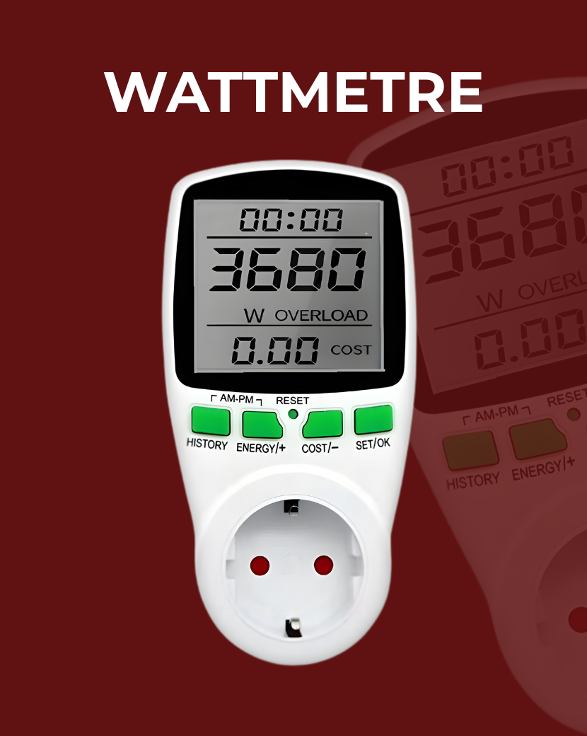 220V Dijital Wattmetre Priz Tipi Enerji Ölçer – Elektrik Tüketim ve Sarfiyat Ölçer
