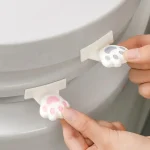 Sevimli Pati Detaylı Tuvalet Kapağı Kaldırma Aparatı, Hijyenik Kullanım İçin Eller Temassız Plastik Kulp,
