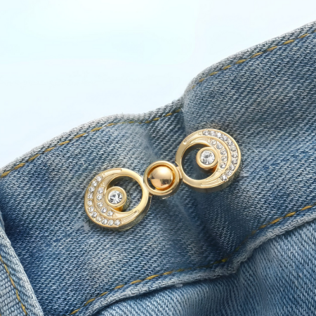 Gold Hilal Model Pantolon Beli Daraltma Aparatı, Kemer, Broş, Hilal Pantolon Beli Daraltma Çıtçıtı