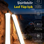 Güneş Enerjili Şişirilebilir LED Kamp Lambası 4000mAh Solar Işık, Outdoor & Acil Durum Aydınlatma